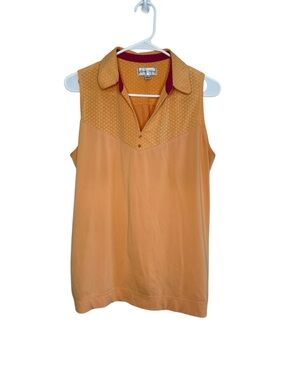 Sport Haley Women's Orange Sleeveless Golf Tank Large